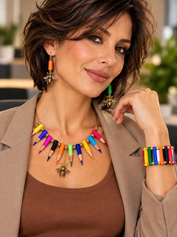 Set bijuterii creioane colorate 02126