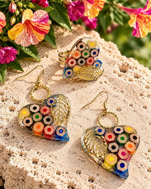 Set bijuterii creioane colorate 02078