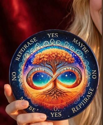 Kit Complet Radiestezie: 4 Plăci Divinație 18cm + 4 Penduluri Cristale Naturale+un set de rune cadou