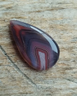 Cabochon agata sardonyx, 33x19x5 mm