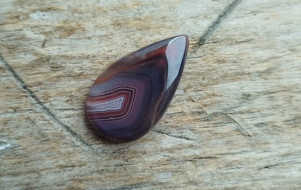 Cabochon agata sardonyx, 33x19x5 mm