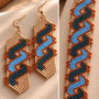 Set Bijuterii Copper Waves  Brățară și Cercei din Mărgele