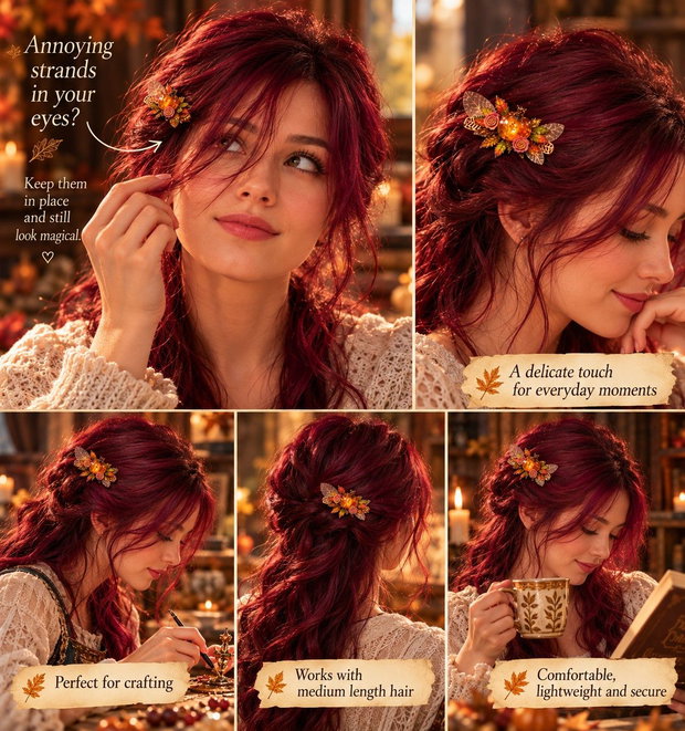 Emberleaf set agrafă de păr și ac de păr