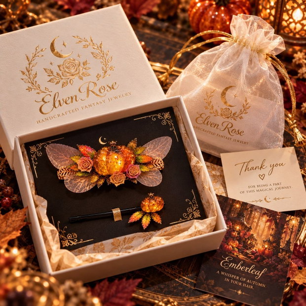 Emberleaf set agrafă de păr și ac de păr