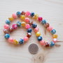 irag mărgele compozite multicolore cu inserții tip scoică  8 mm
