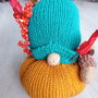Decorațiune toamnă / Gnom dovleac tricotat manual nou cozy