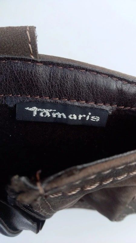 Botine cowboy piele intoarsa Tamaris - marimea 38 lungime brant 23,5 cm