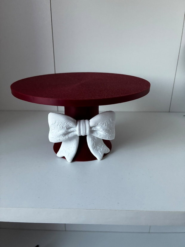 Suport decorativ 3D pentru tort și prăjituri cu fundă Platou înălțat deserturi, candy bar, cadou