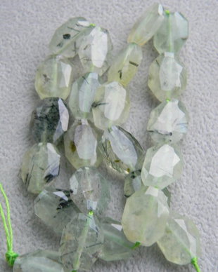 Prehnit margele fatetate 17x13x5 mm (AI 2)