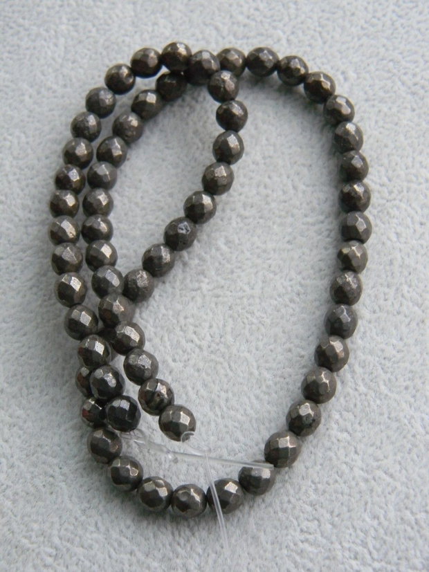 Pirita margele fatetate 6 mm (AI 2)