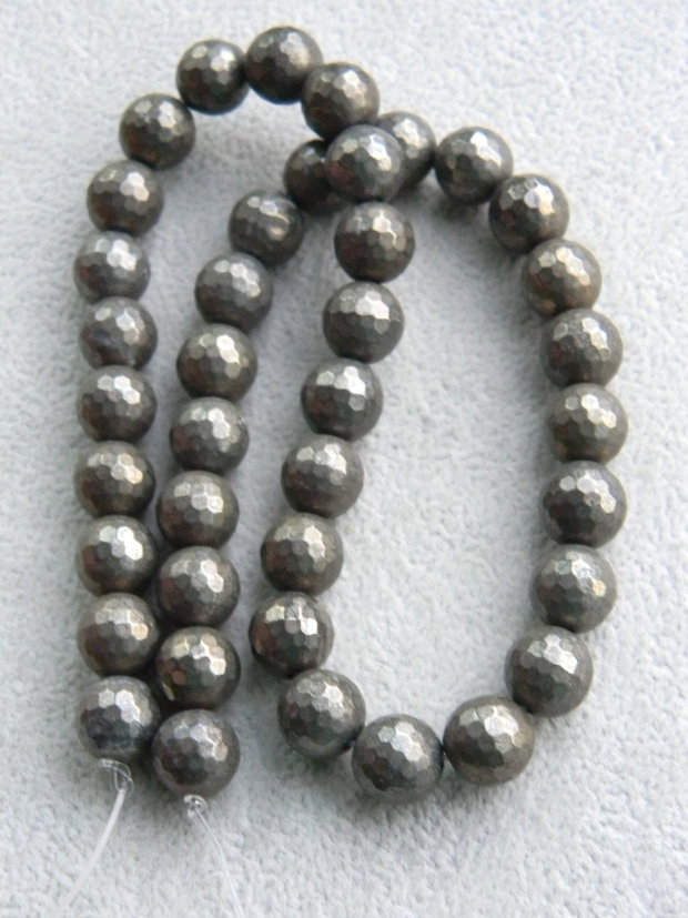 Pirita margele fatetate 10 mm (AI 2)