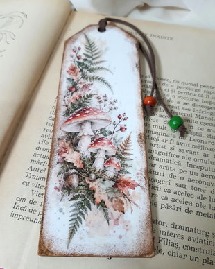 Semn de carte handmade - Natura in acuarela