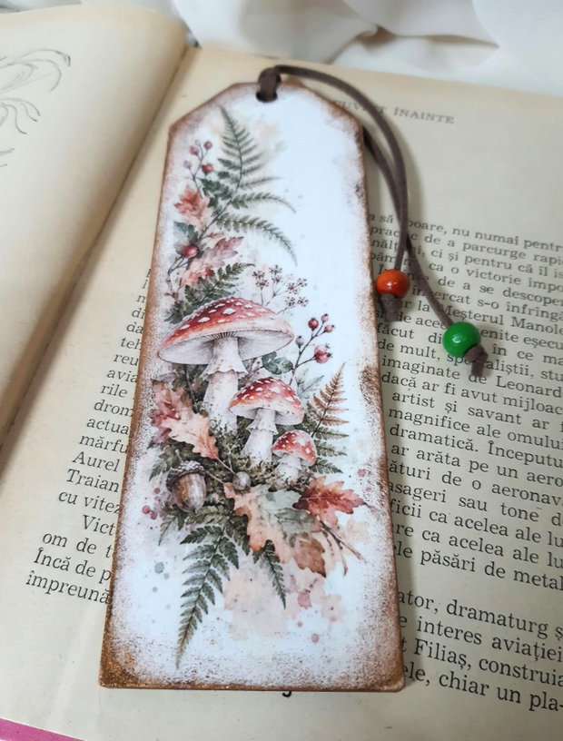 Semn de carte handmade - Natura in acuarela