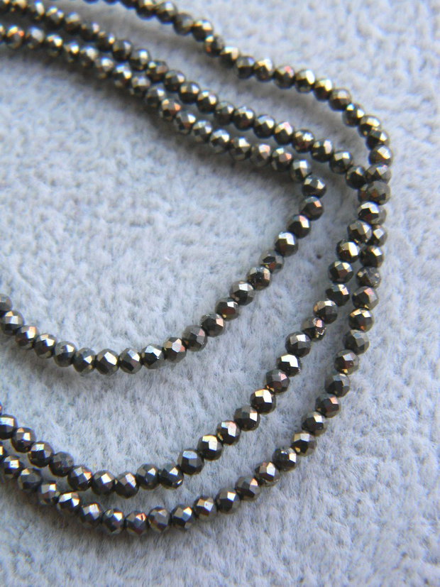 Pirita margele fatetate 2 mm (AI 2)