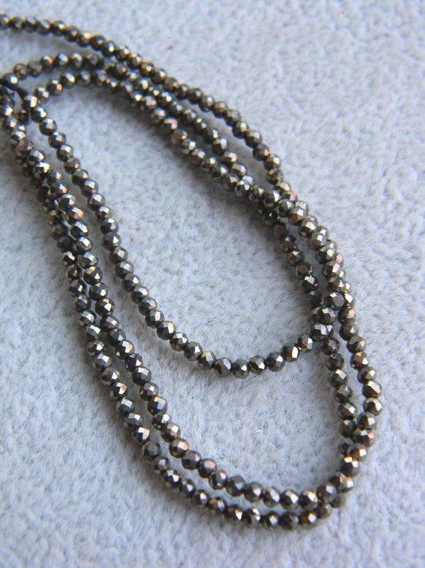 Pirita margele fatetate 2 mm (AI 2)