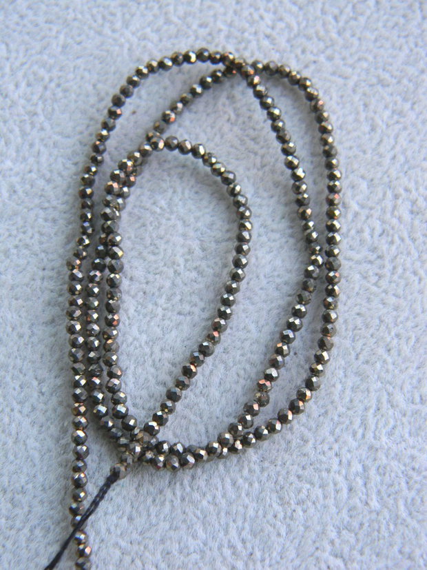 Pirita margele fatetate 2 mm (AI 2)
