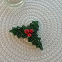 Broșă Crenguță de ilex