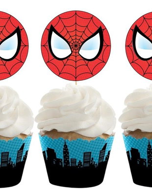 Toppere rotunde masca lui Spiderman