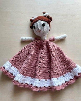 Amigurumi, papusa paturica pentru bebelusi, jucarie crosetata