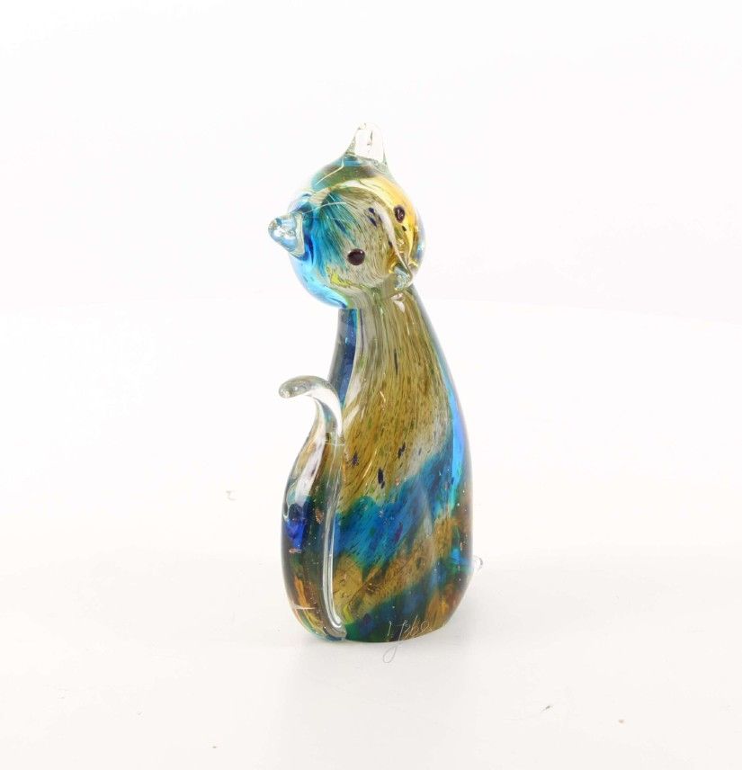 Pisicuta-figurina din sticla Murano