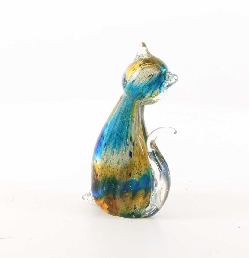 Pisicuta-figurina din sticla Murano