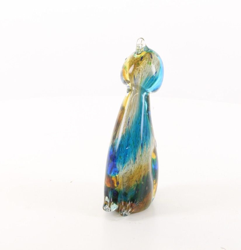 Pisicuta-figurina din sticla Murano