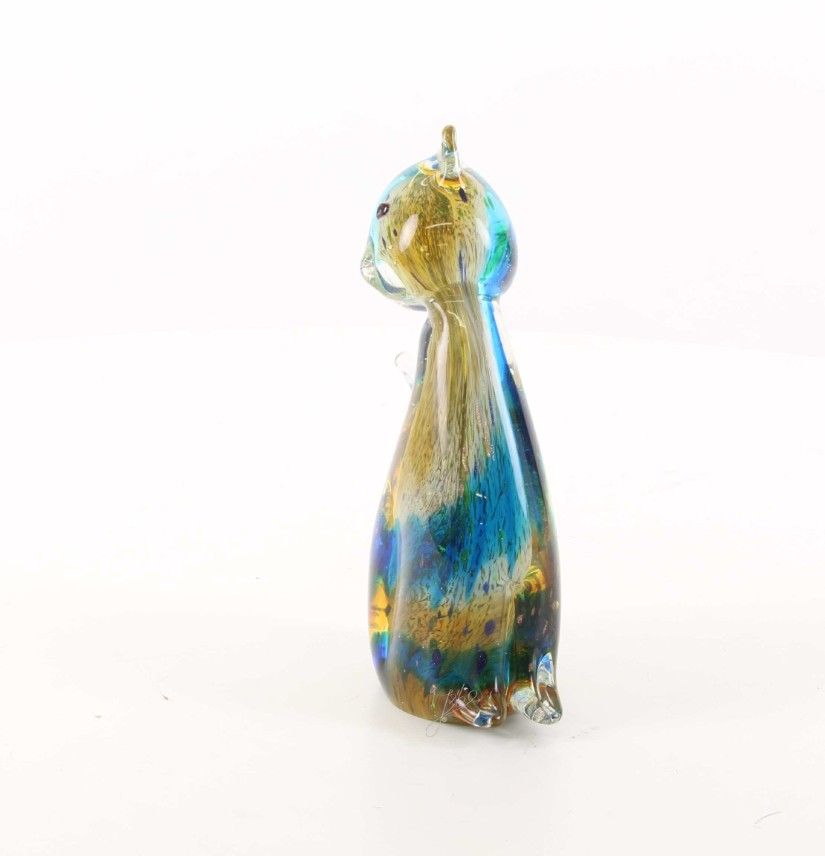 Pisicuta-figurina din sticla Murano