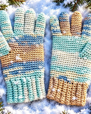 Manusi cosetate cu deget frozen