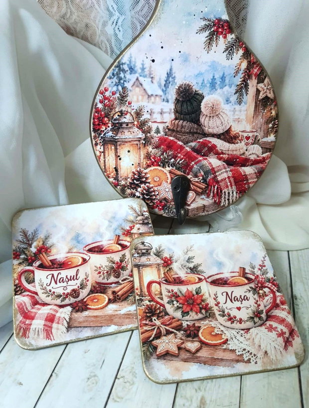 Set cadou de Crăciun pentru Nași Poveste de iarnă