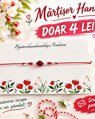 Bratara Martisor Handmade  un mic dar, oferit din suflet!