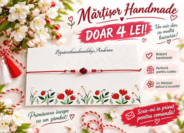 Bratara Martisor Handmade un mic dar, oferit din suflet!