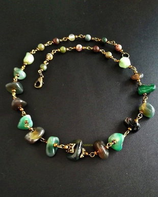 colier agate indiene nugget