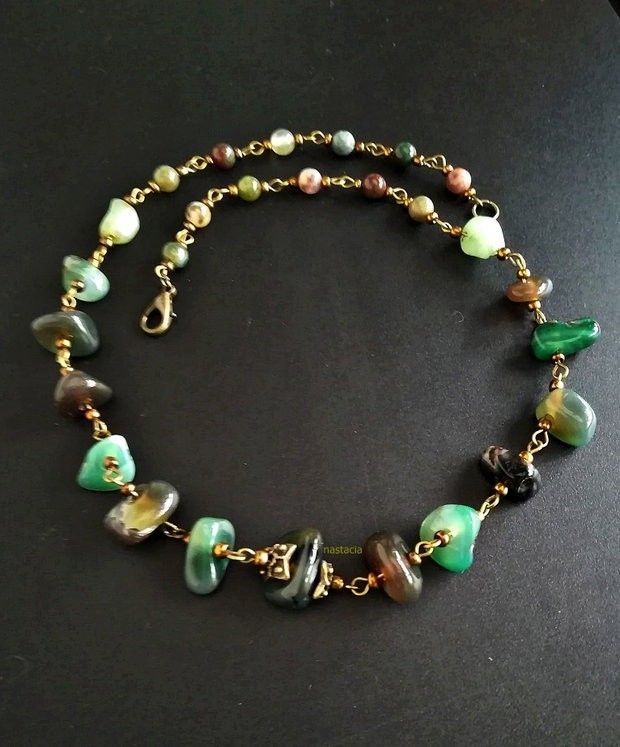 colier agate indiene nugget