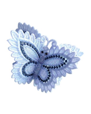 Brosa Fluture Alb Delicat