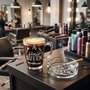 Set cadou pentru COAFEZA - Cană și scrumieră gravate HAIR QUEEN
