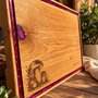 Tocător din lemn masiv de stejar  cu rășină epoxidică  handmade