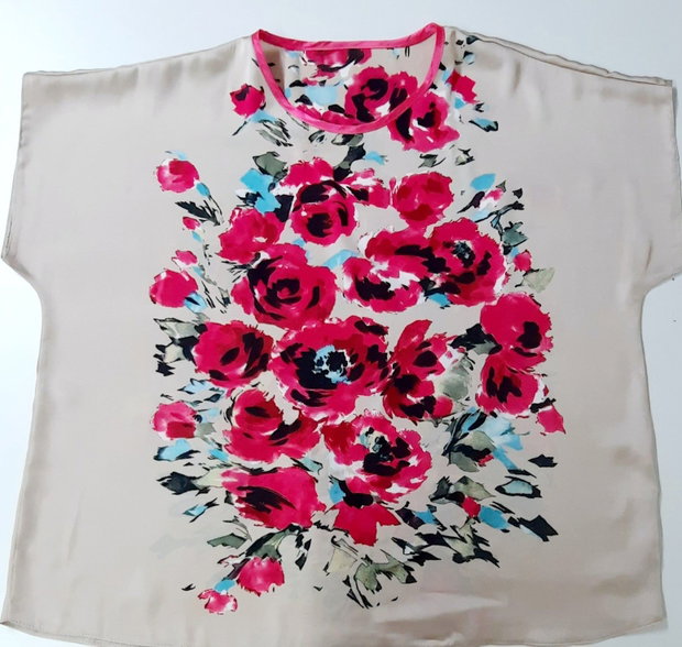 Bluza din satin imprimat