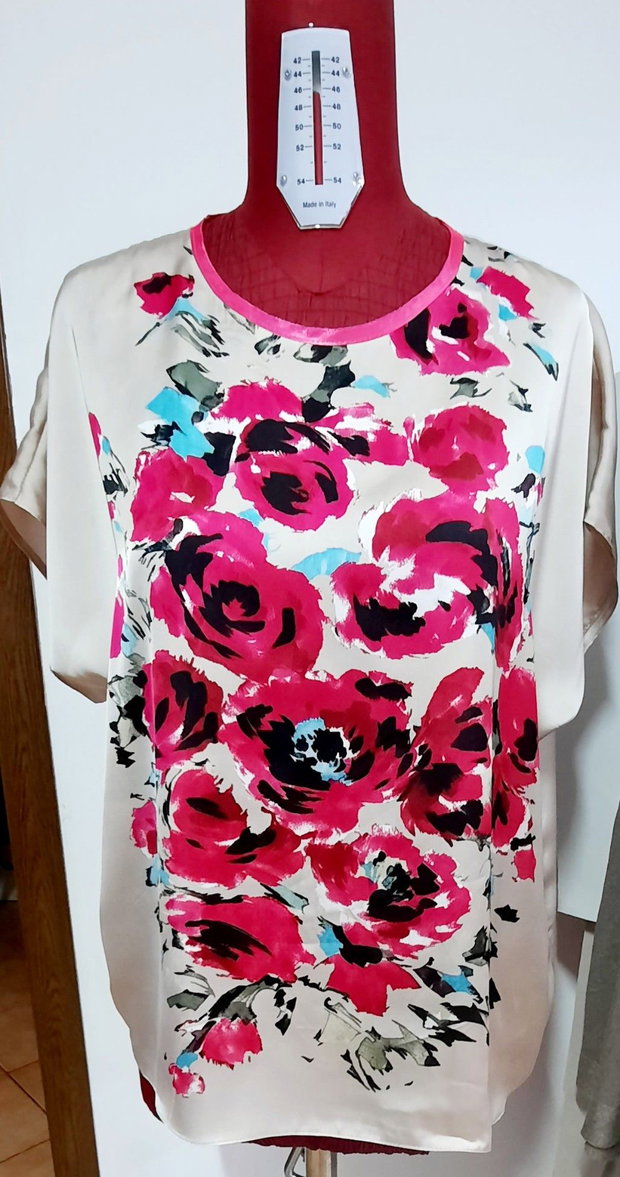 Bluza din satin imprimat