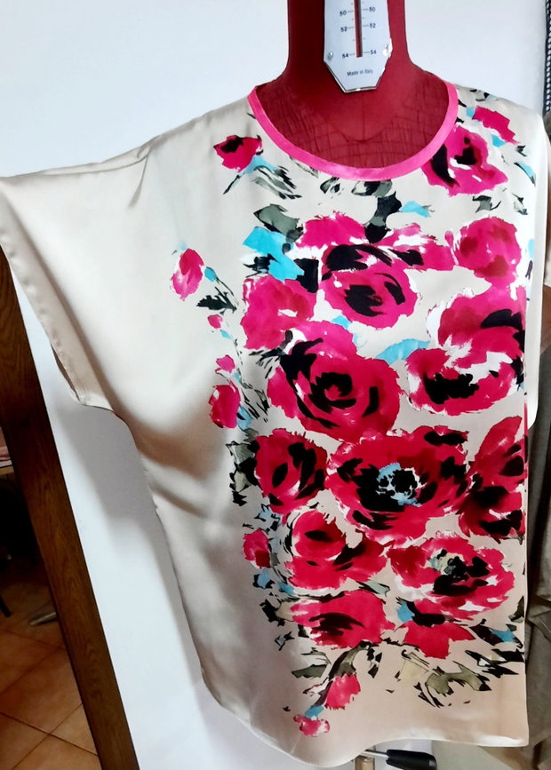Bluza din satin imprimat
