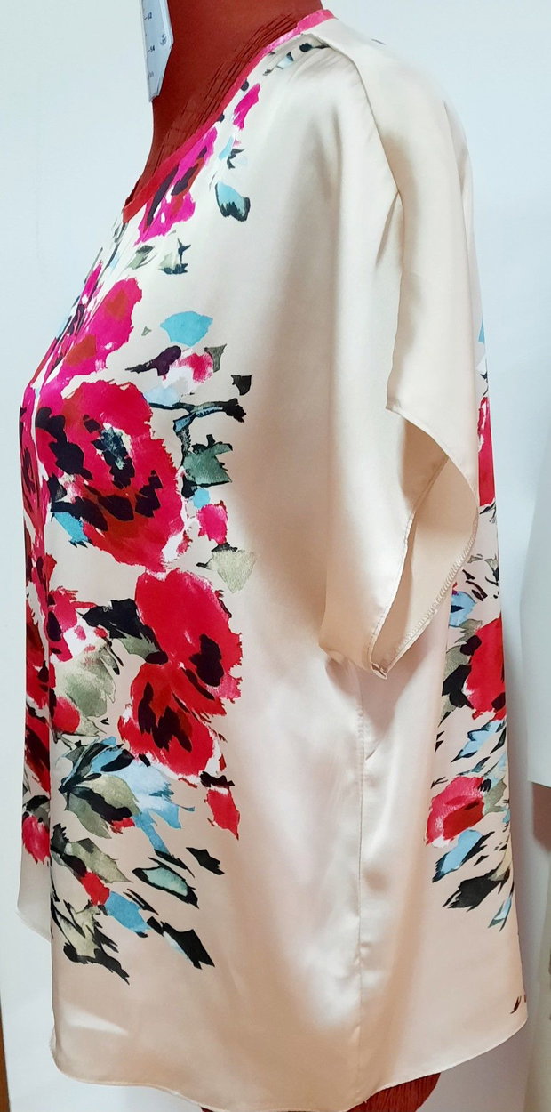 Bluza din satin imprimat