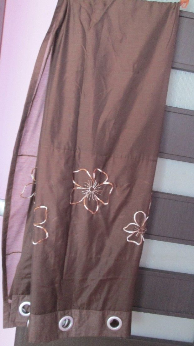 pereche perdele/draperii maro elegante