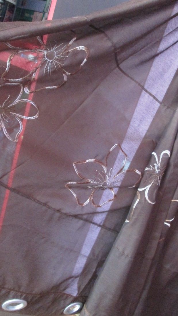 pereche perdele/draperii maro elegante