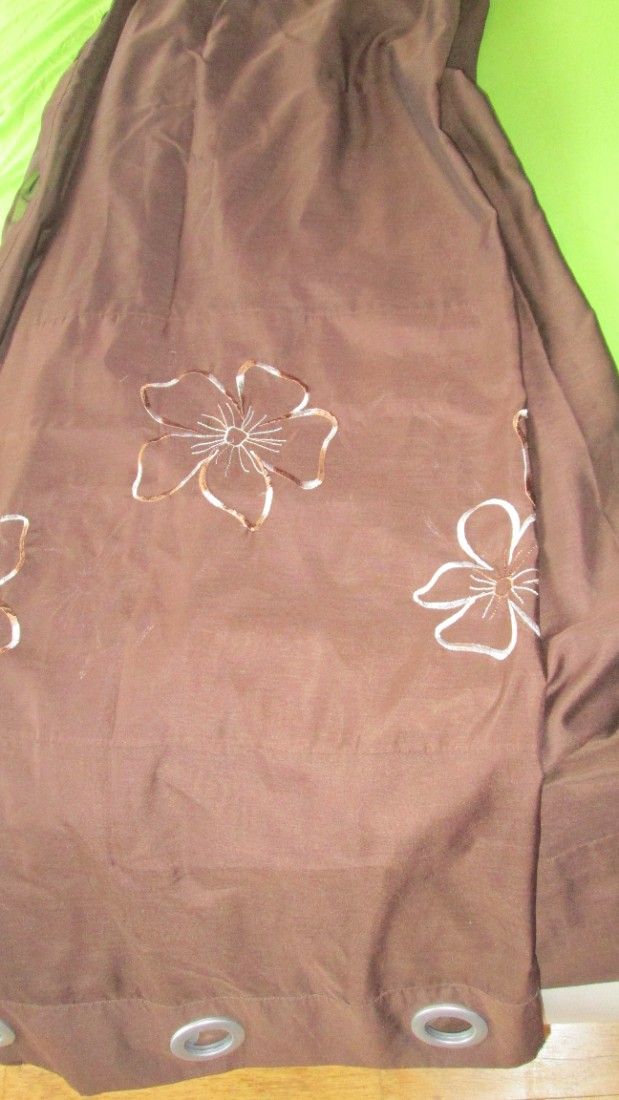 pereche perdele/draperii maro elegante
