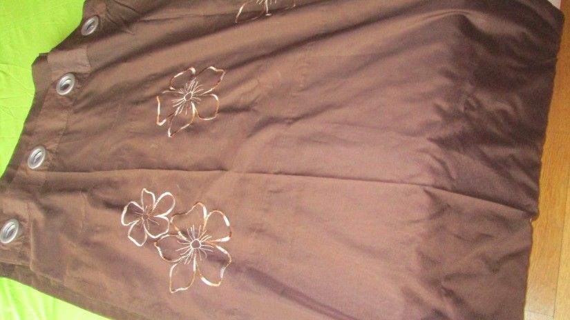 pereche perdele/draperii maro elegante