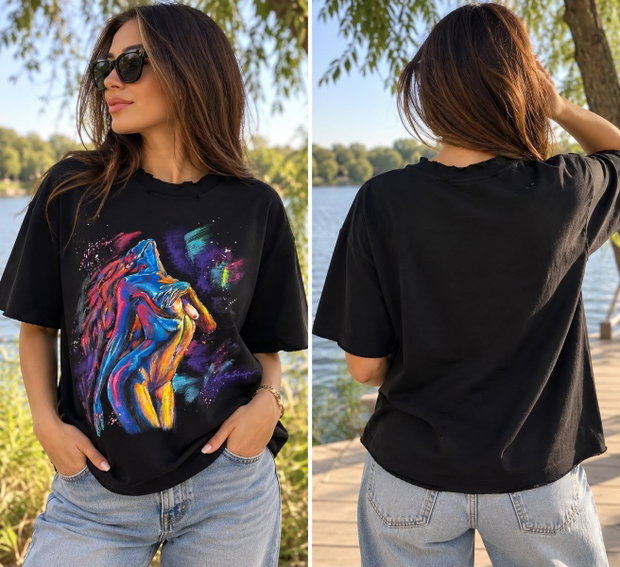 tricou pictat manual