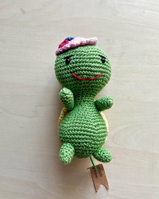 Amigurumi, broscuta cu palarioara, jucarie crosetata