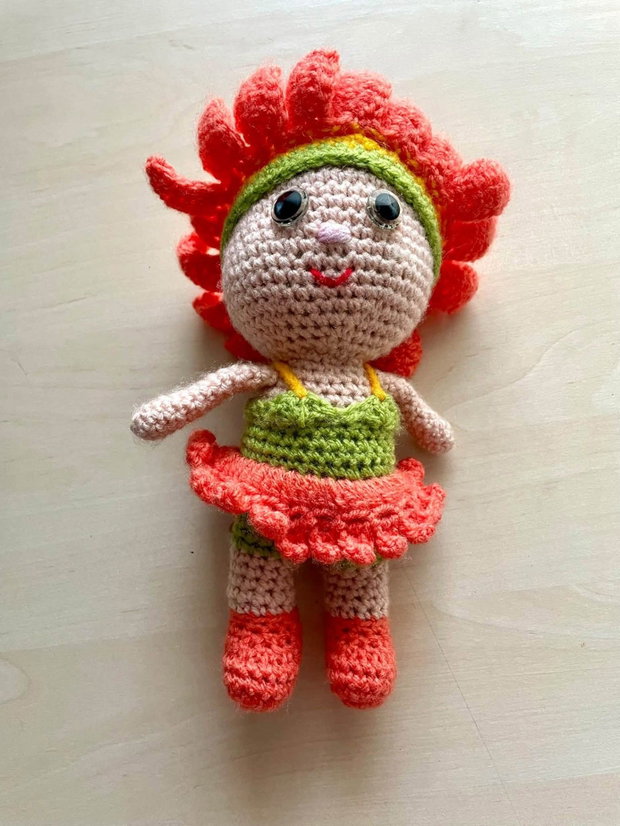 Amigurumi, fata floare, jucarie crosetata
