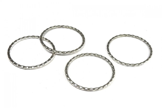 Link metalic, argintiu antichizat, 32 mm