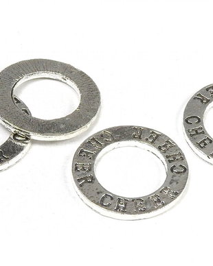 Link metalic, argintiu antichizat, 22 mm