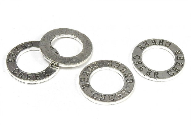 Link metalic, argintiu antichizat, 22 mm